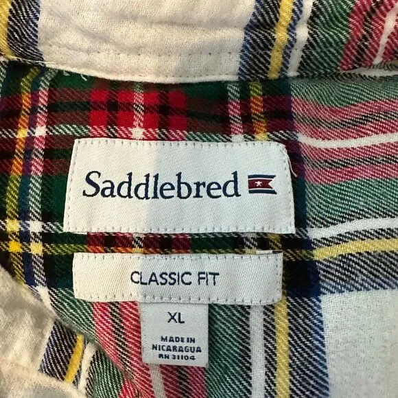 Saddlebred men's XL Tartan Plaid Flannel - Picture 3 of 6